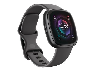 Fitbit Sense 2 - 40 mm - grafitt - smartklokke med bånd - grafitt - håndleddstørrelse: up to 209 mm - NFC, Bluetooth