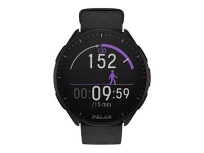 Polar Pacer - Nattsvart - smartklokke med bånd - nattsvart - båndbredde: S/L - display 1.2" - 32 MB - Bluetooth - 23 g