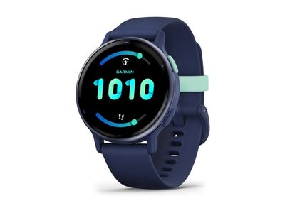 Garmin vívoactive 5 - Marineblå - smartklokke med bånd - silikon - håndleddstørrelse: 125-190 mm - display 1.2" - 4 GB - Bluetooth, ANT+, Wi-Fi - 26