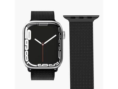 Vonmählen Milanese Loop, Band, Smartwatch, Svart, Apple, Apple Watch 38 mm | 40 mm | 41 mm, Rostfritt stål