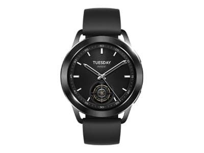 Xiaomi Watch S3 - Smartklokke med stropp - fluororubber - håndleddstørrelse: 140-210 mm - display 1.43" - Bluetooth, NFC - 44 g - svart