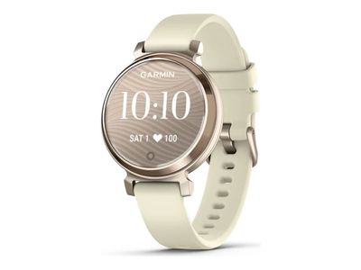 Garmin Lily 2 - Kremgull - smartklokke med bånd - silikon - kokosnøtt - håndleddstørrelse: 110-175 mm - monokrom - Bluetooth - 24.4 g