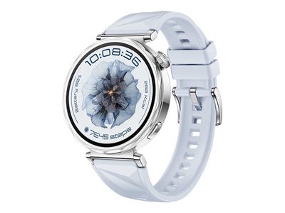 Huawei Watch GT 5 - 41 mm - rustfritt stål - smartklokke med stropp - fluorelastomer - blå - håndleddstørrelse: 120-190 mm - display 1.32" - NFC, Blu