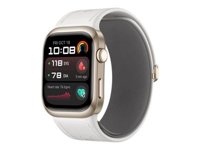Huawei Watch D2 - Gold aluminum alloy - smartklokke med stropp - composite leather - hvit - håndleddstørrelse: 161-210 mm - display 1.82" - Bluetooth