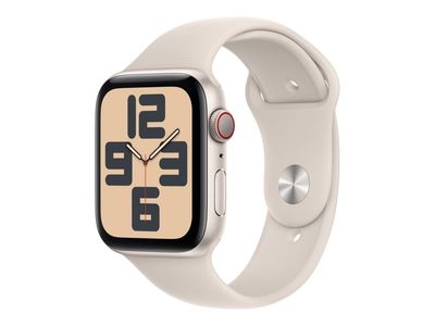 Apple Watch SE (GPS + Cellular) - 2. generasjon - 44 mm - stjernelysaluminium - smartklokke med sportsbånd - fluorelastomer - stjernelys - båndbredde