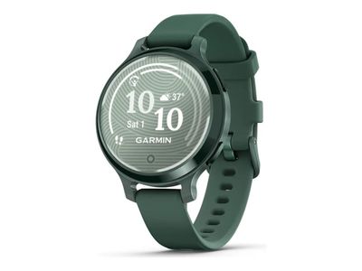 Garmin Lily 2 Active - Jasper green anodized aluminum - smartklokke med bånd - silikon - jasper green - håndleddstørrelse: 110-175 mm - monokrom - Bl