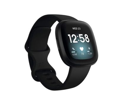 Smartwatch Fitbit Versa 3-klocka Svart 40mm rem Silikon Sport GPS-klocka