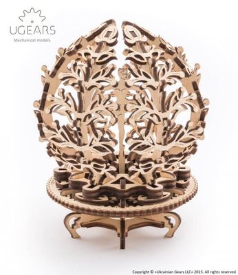 3D-puinen palapeli, soittorasia - kukka uGEARS
