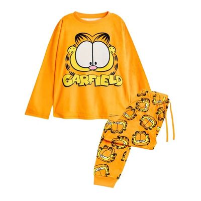 Garfield Childrens/Kids Big Face Long Pyjama Set