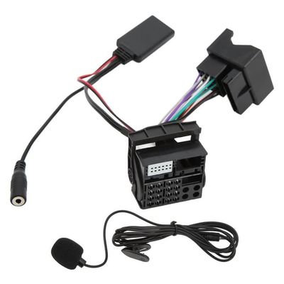12-Pin Bluetooth 5.0 Aux Audio Kabel Adapter Mikrofon Håndfri Udskiftning til Peugeot 207 307 407 308