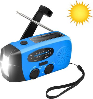 OBOSOE Nödradio Vevradio AM/FM NOAA 2000mAh Powerbank LED Ficklampa SOS Överlevnad Camping