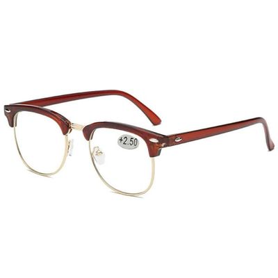 Brown Clubmaster lesebriller med styrke - 2