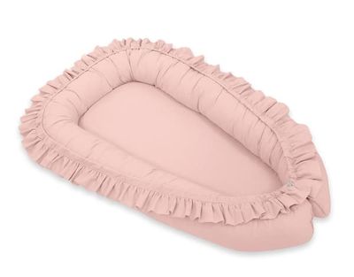 Babypuppe kravlegårdssvøb Premium med flæser MY SWEET BABY - dirty pink