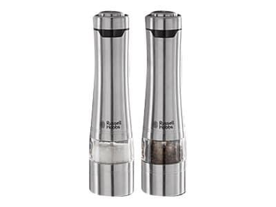 Russell Hobbs 23460-56 - Pepper- og saltkvern - Børstet rustfritt stål - Sett - Høyde: 24,7 cm