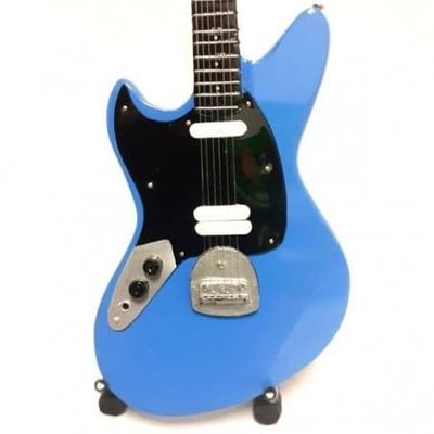 Mini guitar: Nirvana - Kurt Cobain - Fender Mustang Blue