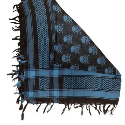 Palestinsk sjal - Skulls hvit og svart