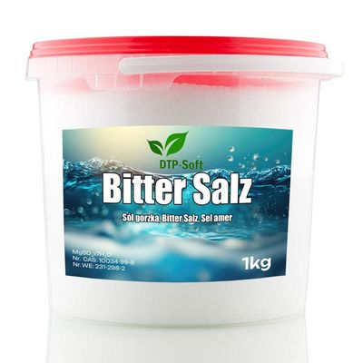 1 kg Epsom salt, grangødning, bladgødning, magnesium i en spand, 1 kg