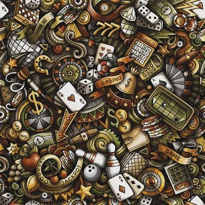 UTOMHUSDEKORATIVA TYGER OXFORD - motiv casinoartikel I DX604