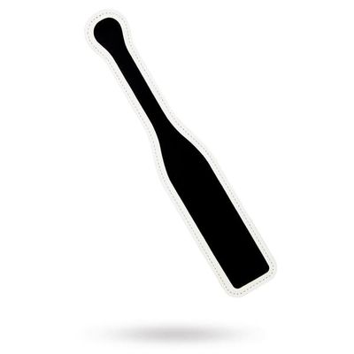 Glow-in-the-Dark Paddle Vegansk Lær - Hvit/Svart