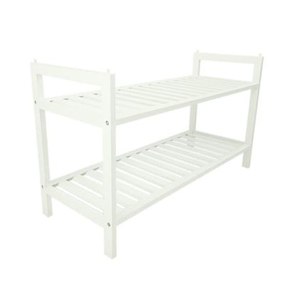 Hvid bambus skohylde 70×27×40,5 moderne industriel SRB34 Begryf