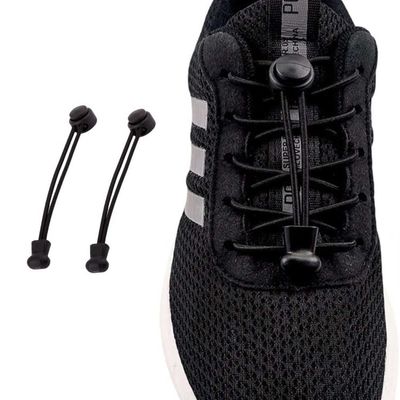 Elastiske lisser (inkludert snøring) - ingen binding av skolisser - svart