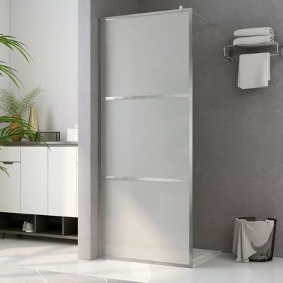 Duschvägg med helfrostat ESG-glas 140x195 cm