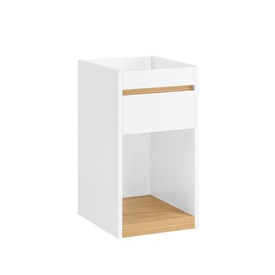 SoBuy Sengebord Cafébord Sofabord med skuffe Sidebord FBT137-W
