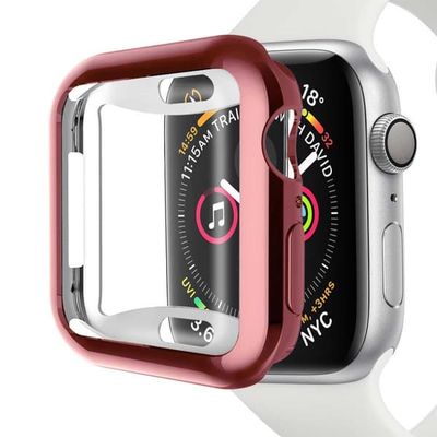 Omfattende Apple Watch 4/5/6/Se Shell Screen Protector Pink 44mm