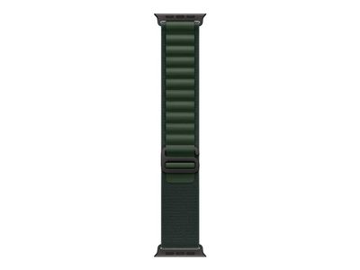 Apple - Sløyfe for smart armbåndsur - 49 mm, svart titanfinish - Medium størrelse - mørk grønn