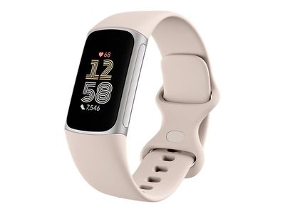 Fitbit Charge 6 - Sølvaluminium - aktivitetssporer med uendelighetsbånd - silikon - porselen - Bluetooth, NFC