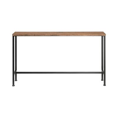 SoBuy Sidobord til entré 120x20x65cm – Metalkonsol med hylder, industriel stil | Sort/Natur FSB19-N