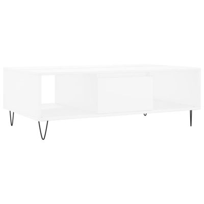 vidaXL Salongbord hvit 104x60x35 cm konstruert tre