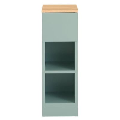 SoBuy Smalt natbord 20x35x61cm – Praktisk sengbord med skuffe og hylde | Grøn FBT111-GR