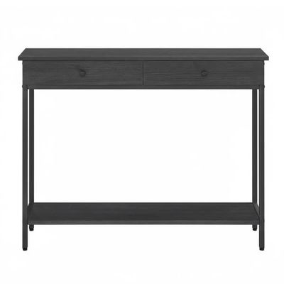 Konsolbord - 2 metalskuffer - Stue eller entre - Sort