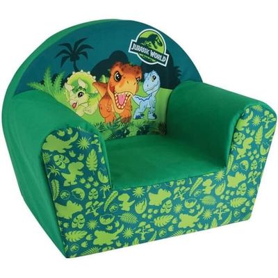 FUN HOUSE Jurassic World Dinosaur klubbstol - B.52 x D.33 x H.42 cm - För barn Garanterat franskt ursprung