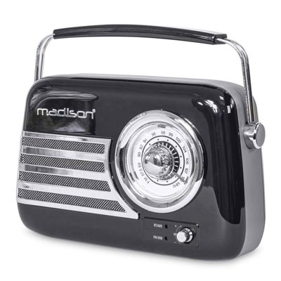 Madison retro radio med Bluetooth og FM (svart)