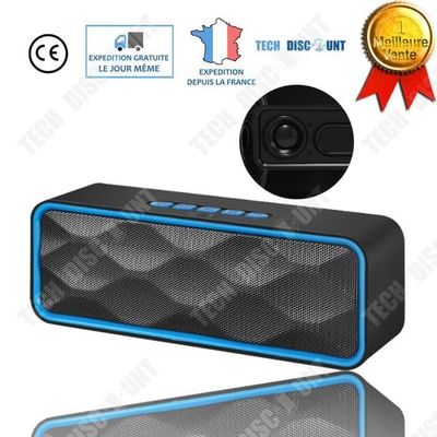 Bluetooth-högtalare - TD® - Bärbar - 1500mAh - 10h Autonomi - Svart