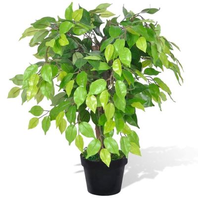 vidaXL Kunstig Dværg Ficus med Potte 60 cm