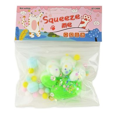 Squishy Cat Paw 7cm Grøn