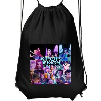 Praktisk Gymnastikpose | Sportstaske til Voksen KPop Demon Hunters anime stil mörk design