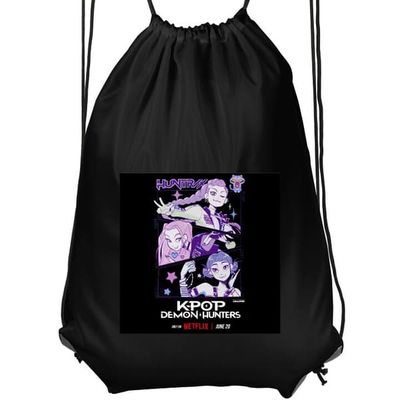 Praktisk Gymnastikpose | Sportstaske til Voksen Kpop Demon Hunters Huntrix Stars Mira Zoey Rumi Purple Idol Glow