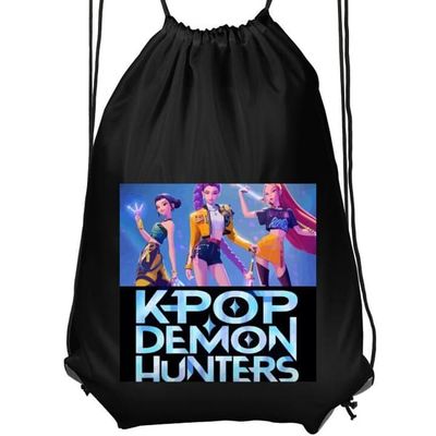 Urheilullinen Jumppakassi | Mukava Treenikassi Lapsille Kpop Demon Hunters - Korealainen idoli bändi juliste anime, pelaamiseen, fantasiaan, piirros,