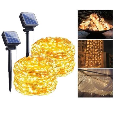 INF LED Ljusslinga med Solcell - 10 meter 2-pack