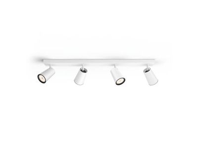 Philips myLiving Paisley tak-/väggspotlight 4 x, Utanpåliggande spotlight, GU10, 4 lampor, LED, 220-240 V, Vit