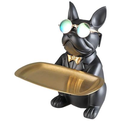 Bulldog med Brett - Statue