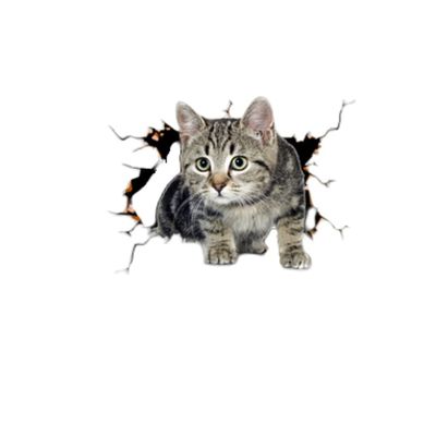 INF Kreativ Bil 3D Stereo Kattunge Klistremerke (2 stk) - Søt Dekor for Bilen Din