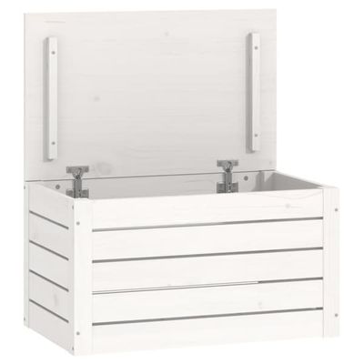 vidaXL Putekasse hvit 59,5x36,5x33 cm heltre furu