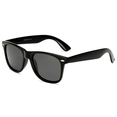 Retro Wayfarer solbriller sort sort glas