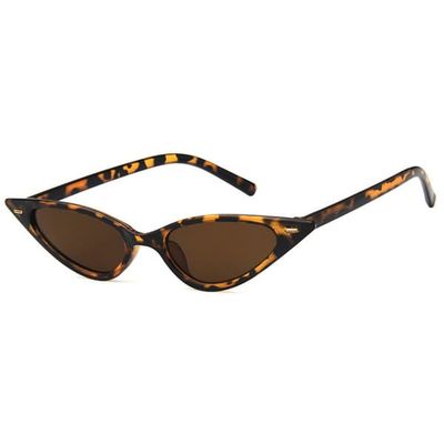 Brun leopard smale solbriller brunt glass + senil streng