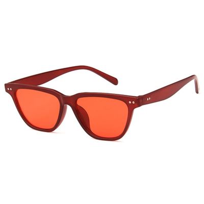 Rød retro wayfares solbriller rødt glas